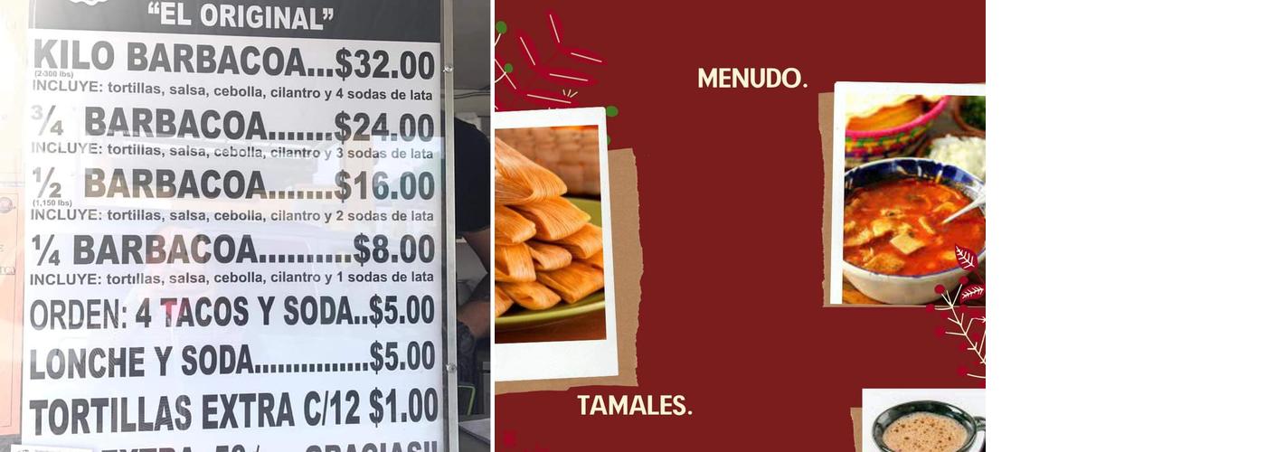 Barbacoa El Original Menu