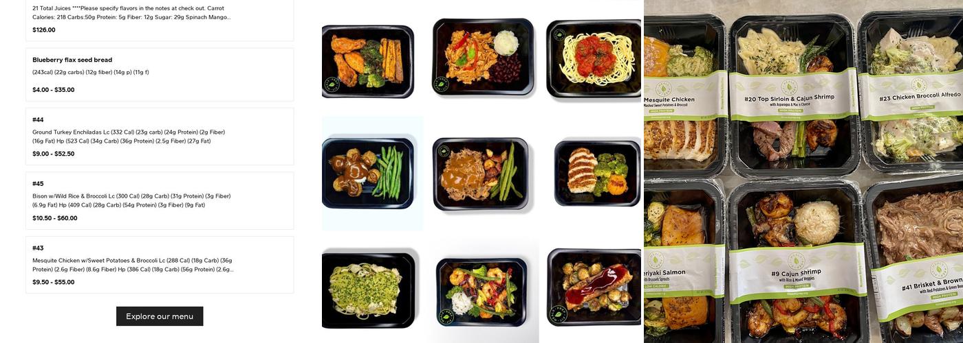 Fit Meals Prep Menu