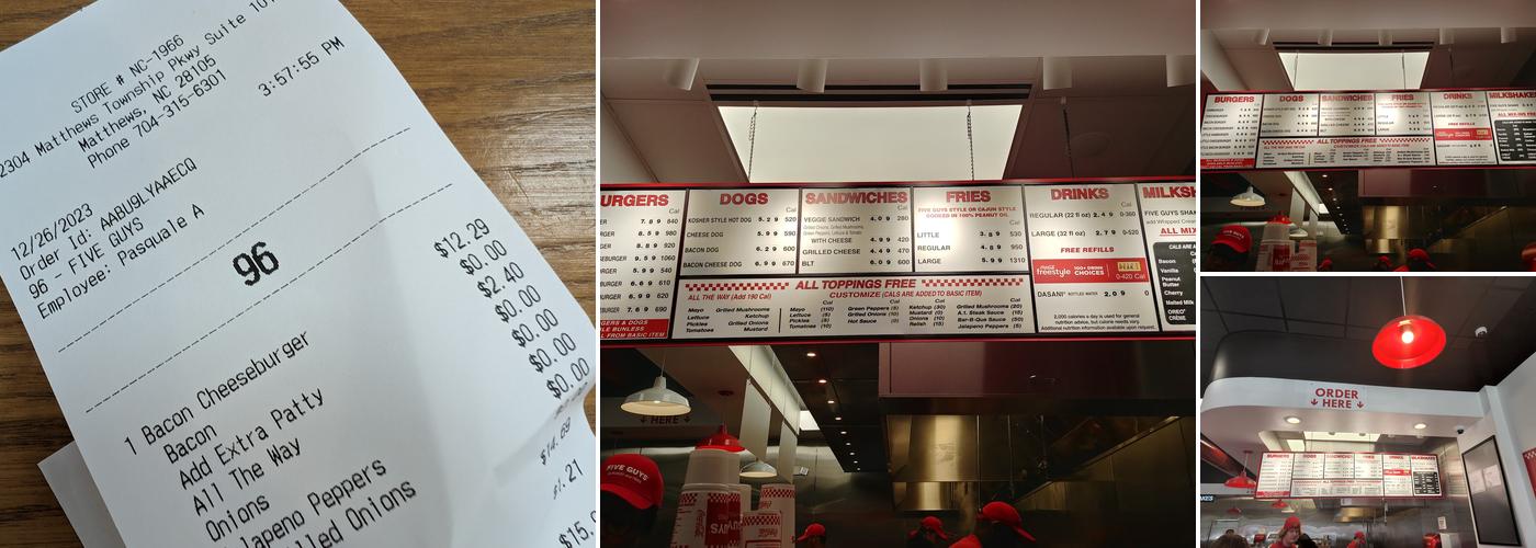 Five Guys Menu
