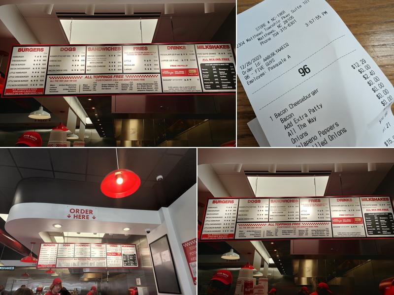 Five Guys Menu
