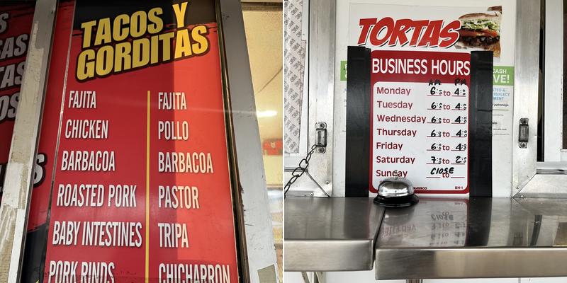 Tacos Rodriguez Menu