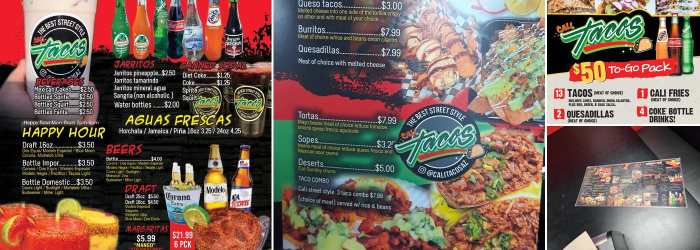 Calitacos Restaurant Menu