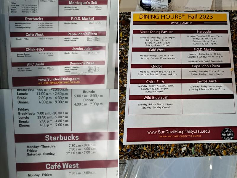 Sun Devil Dining Menu