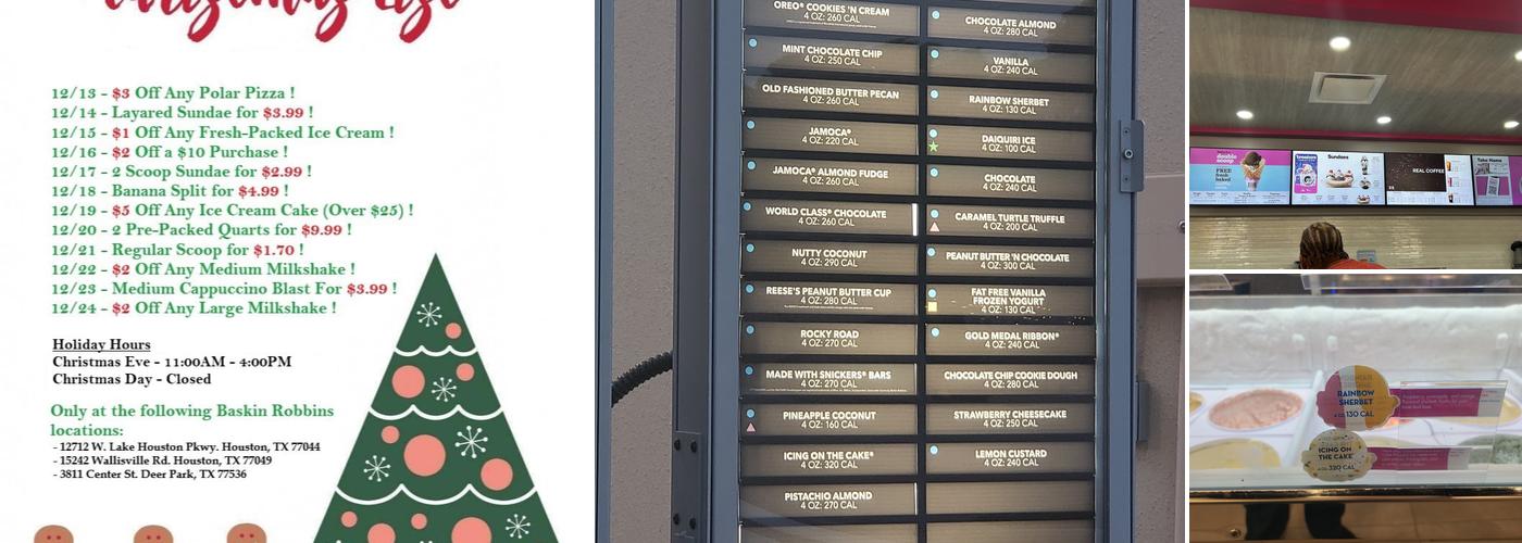Baskin-Robbins Menu