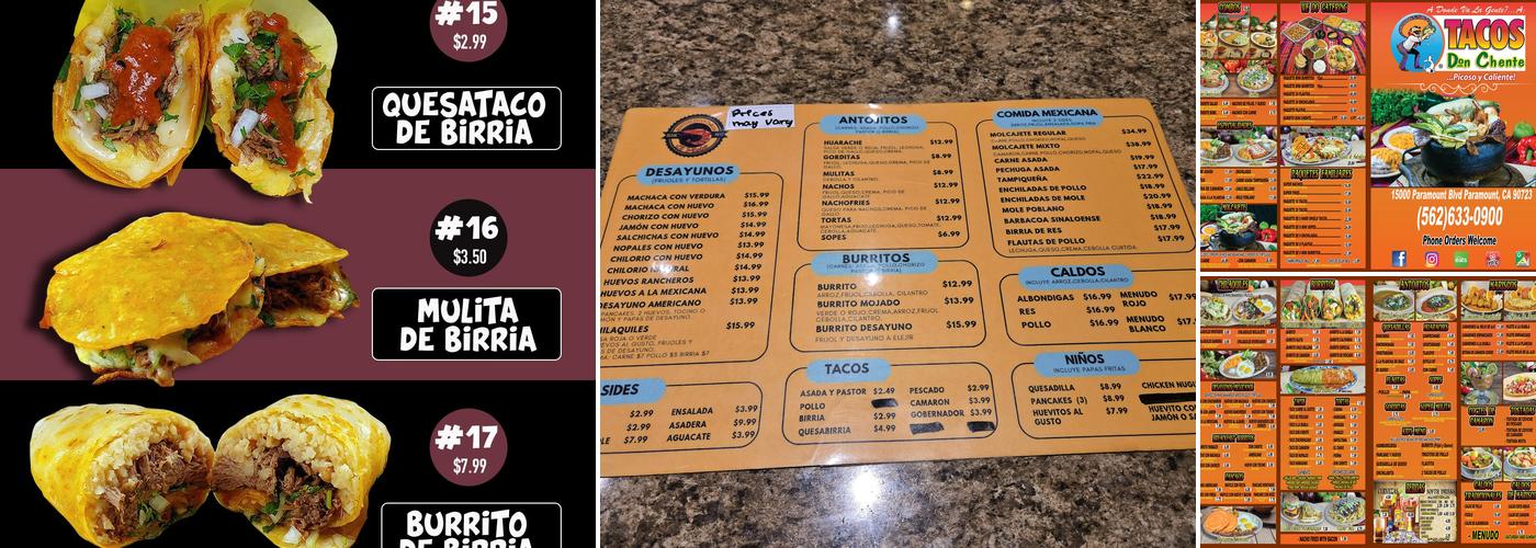 MARISCOS EL PLEBE #1 COCINA SINALOENSE Menu