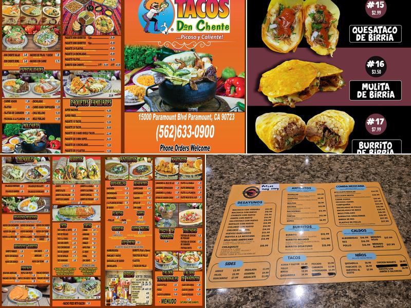 MARISCOS EL PLEBE #1 COCINA SINALOENSE Menu