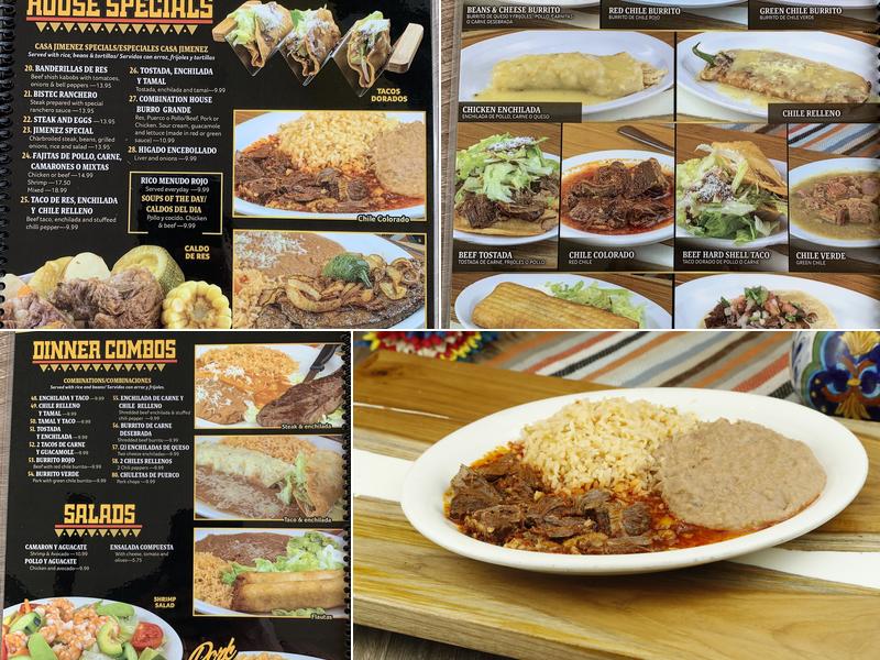 CASA JIMENEZ RESTAURANT Menu