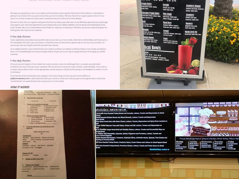 Antoanela’s Bakery Menu