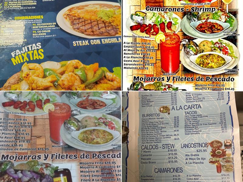 Mariscos Jimenez Menu
