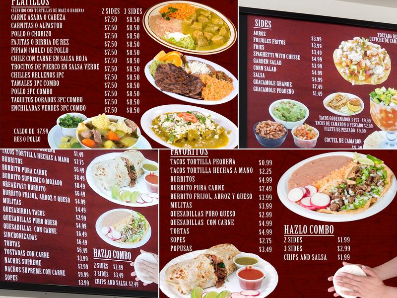 El Vaquero Mexican Grill Menu