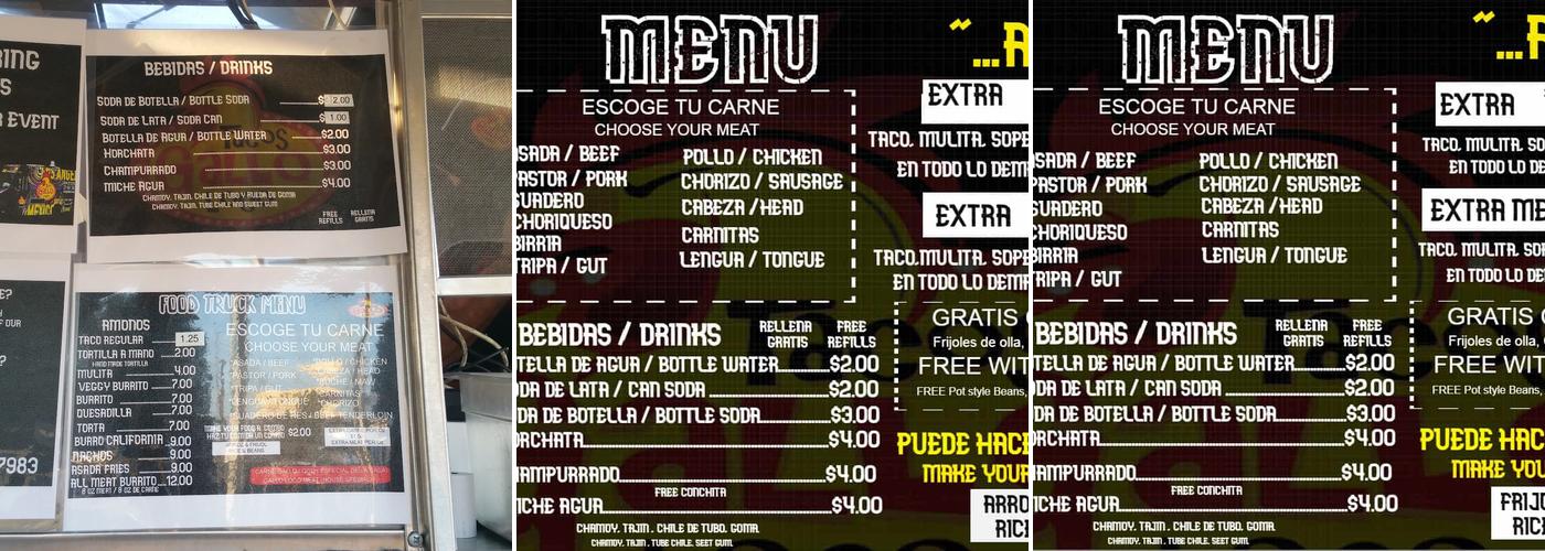 Tacos Palenque Menu