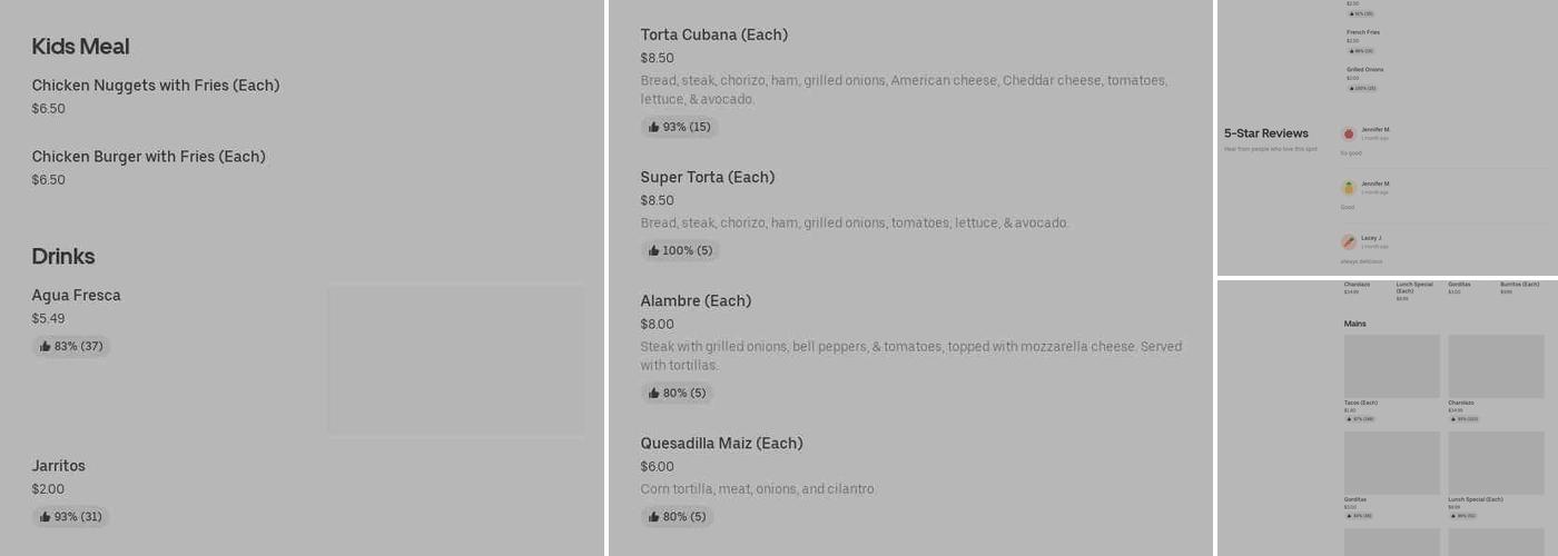 Super Tacos El Chihuas Menu