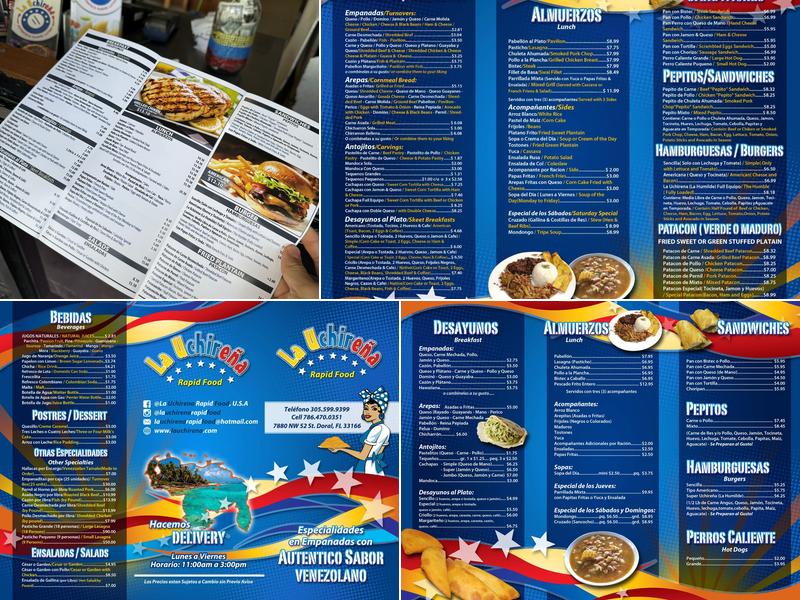 La Uchireña Menu