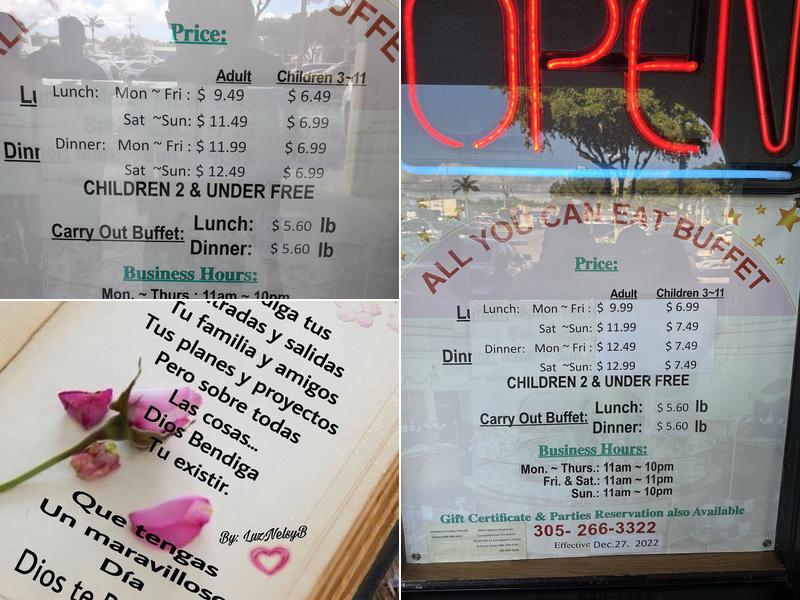 Buffet Comida Menu