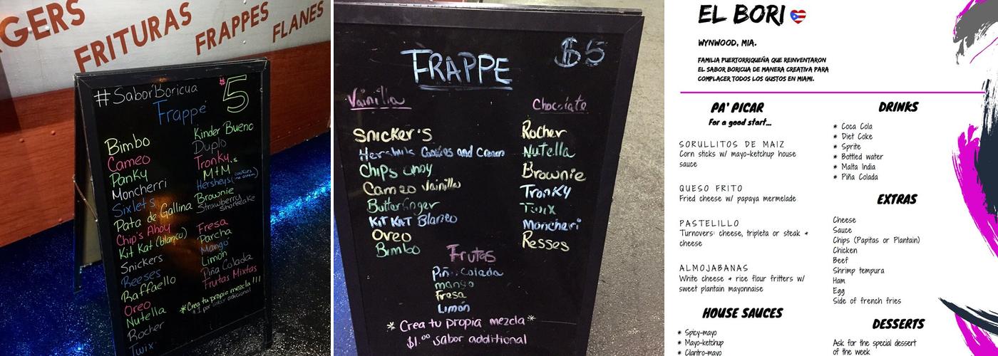 El Sabor Boricua Menu