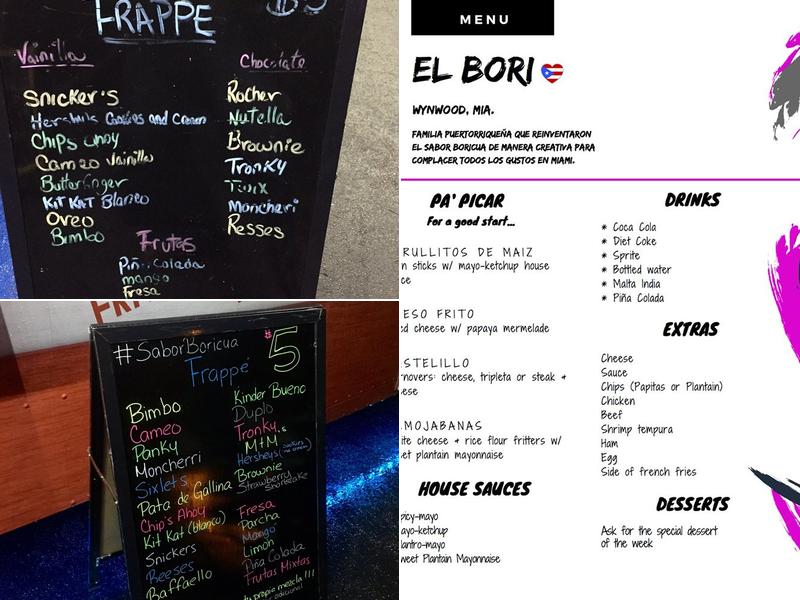 El Sabor Boricua Menu