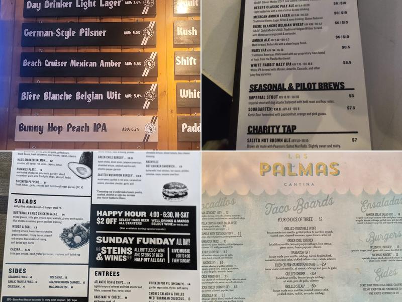 Pedal Haus Brewery Menu