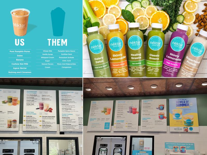 Nekter Juice Bar Menu