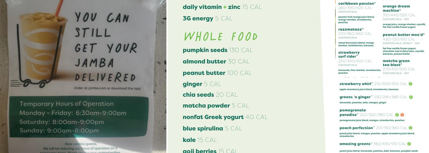 Jamba Menu