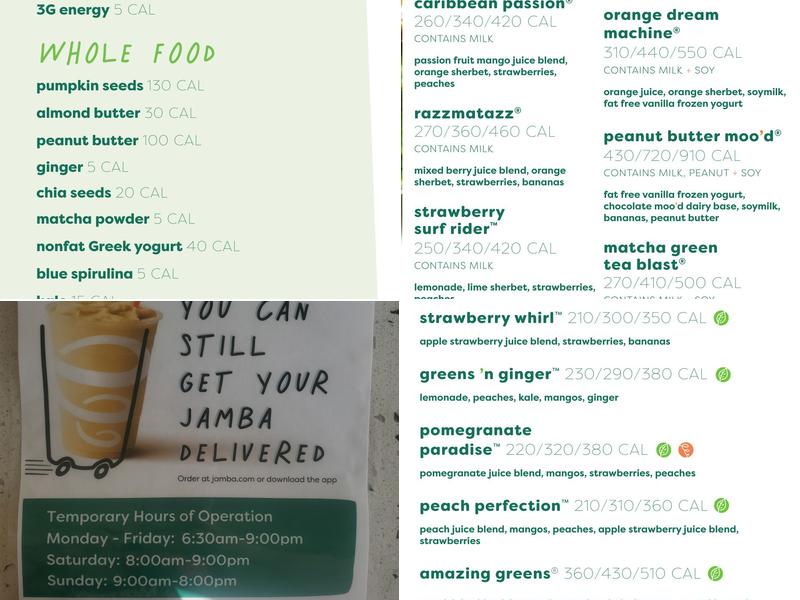 Jamba Menu