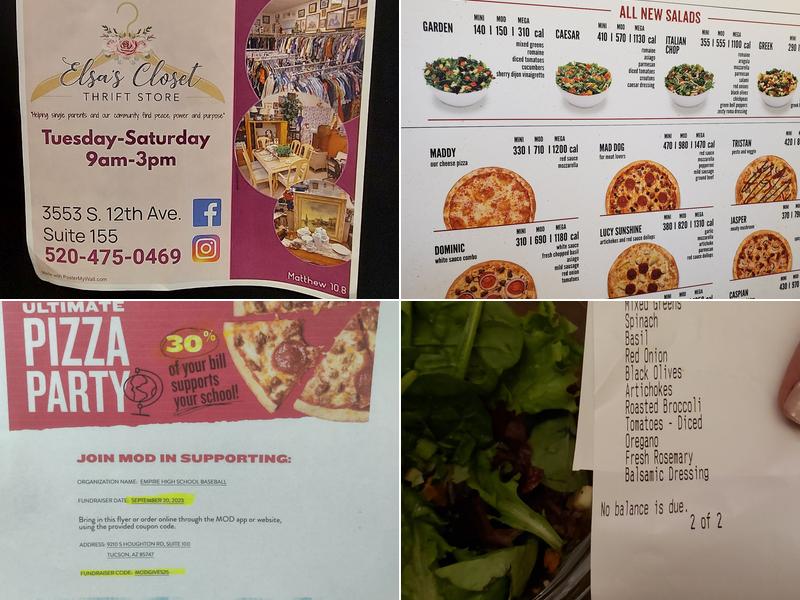 MOD Pizza Menu