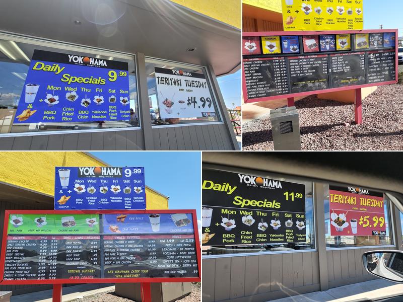 Yokohama Asian Express Menu