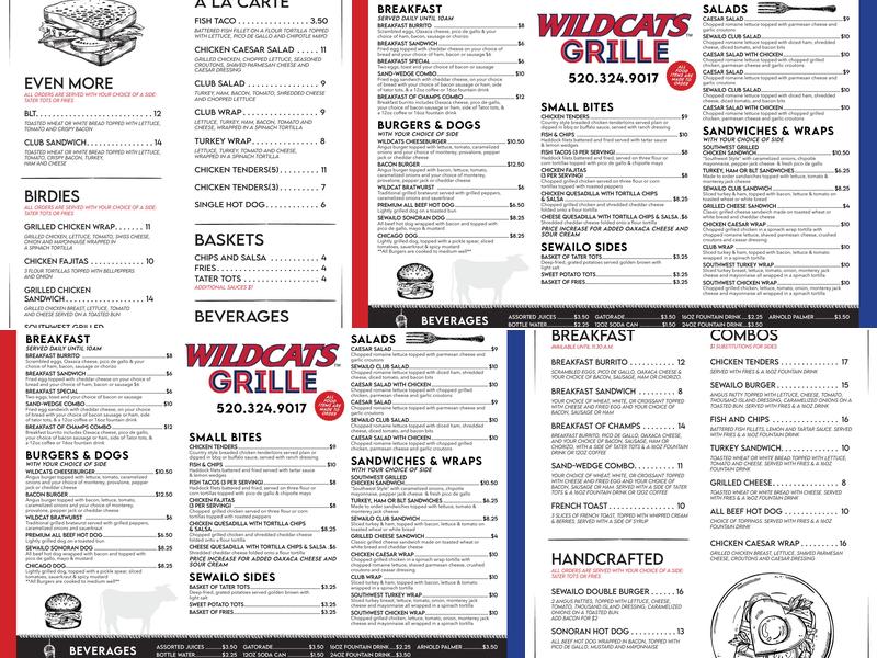 Wildcats Grille Menu