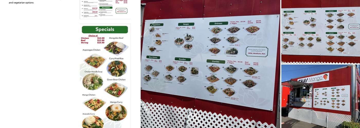 Thai Mango Menu