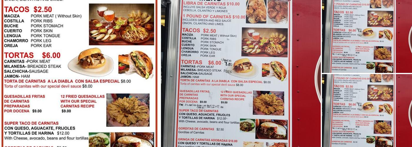Gri's Carnitas Menu