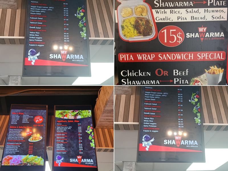 My Shawarma Menu