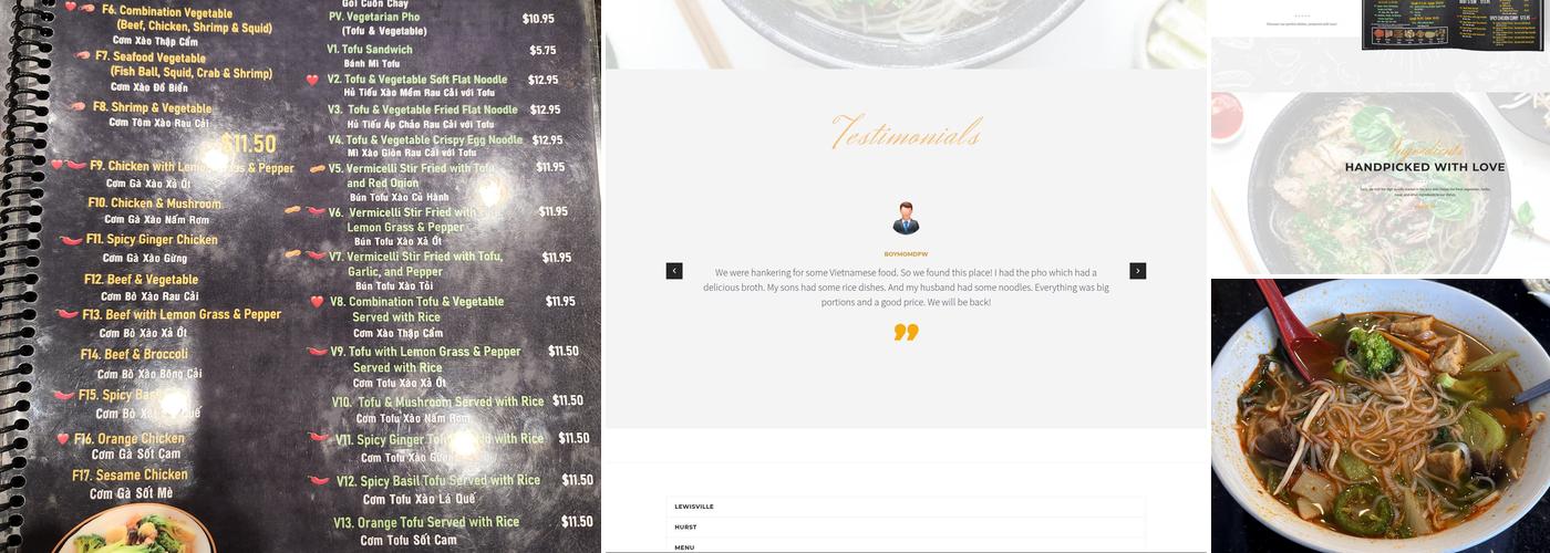 Pho One Menu