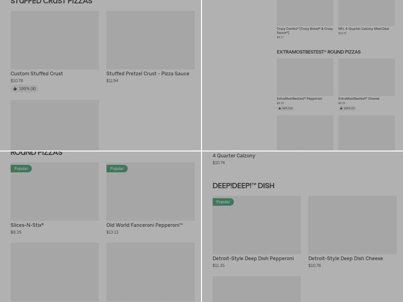 Domenic's Pizza Menu