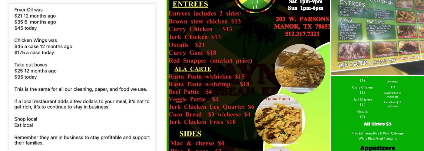 Iwayne's Caribbean Kitchen Menu