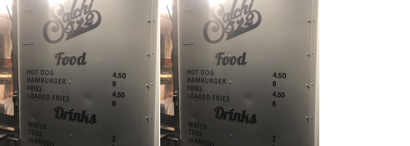 Salchi 512 hamburgers and hotdogs Menu