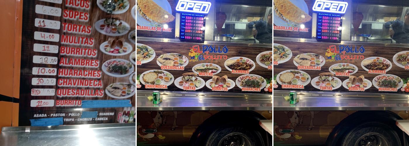 El Pollo y El Pollito Taco Truck Menu