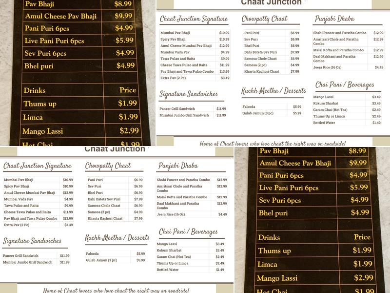 Chaat Junction Menu