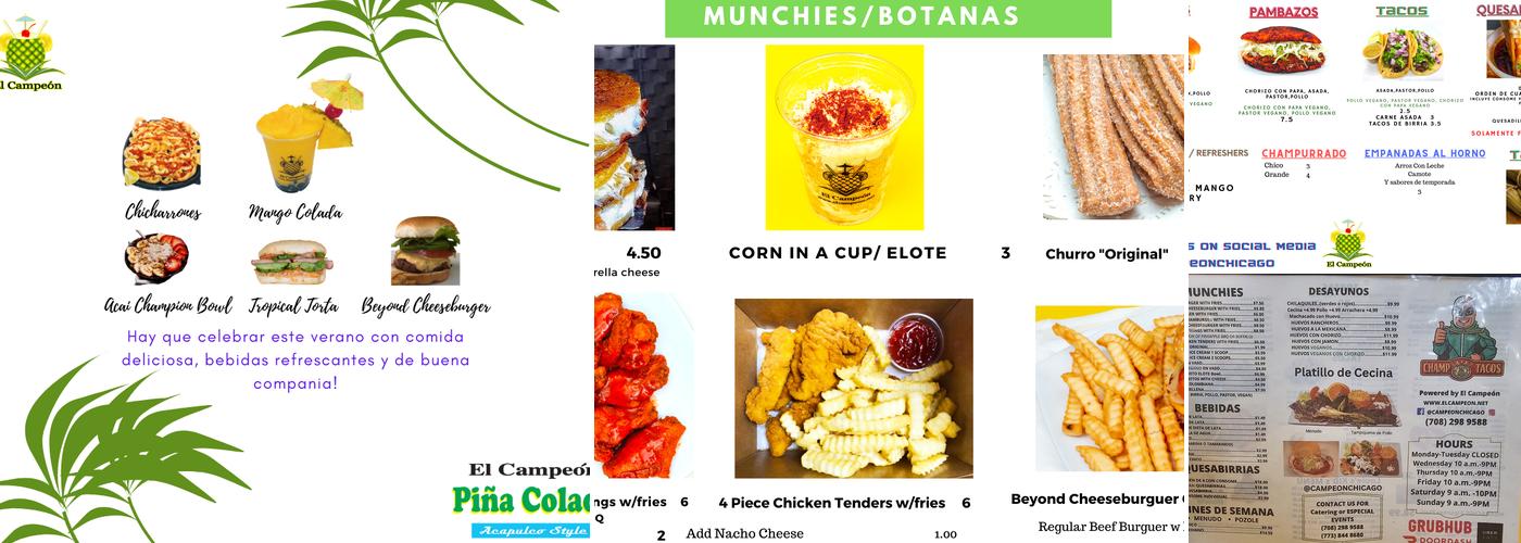 El Campeón Piña Colada Menu