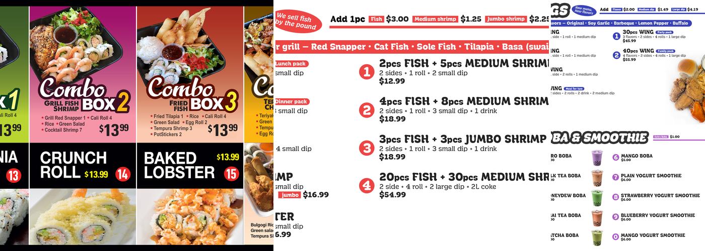 OS Louisiana Fish and Grill Menu