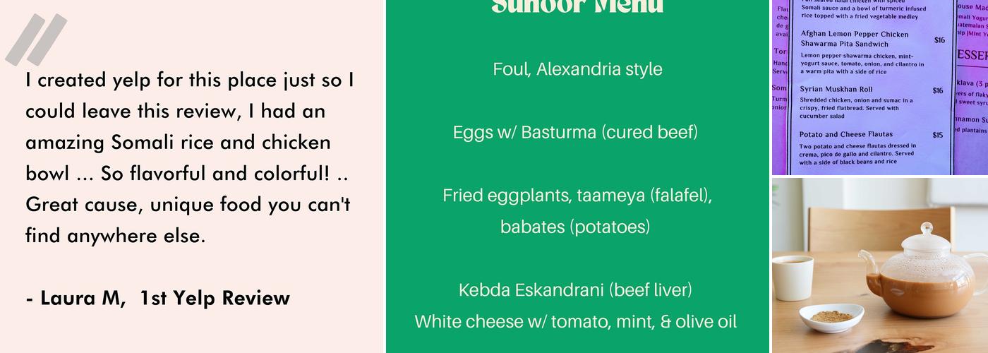 Flavors from Afar Menu