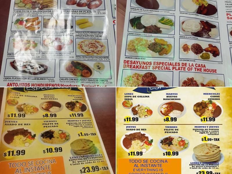 El Zipote Pupuseria Menu