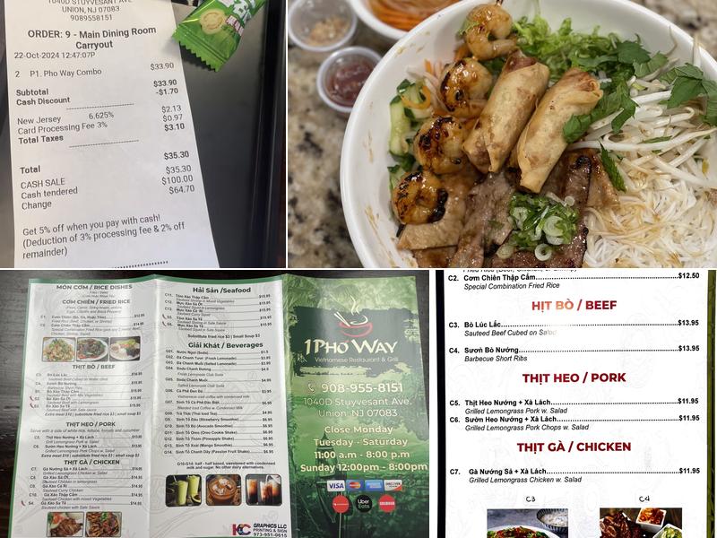 Pho way Menu