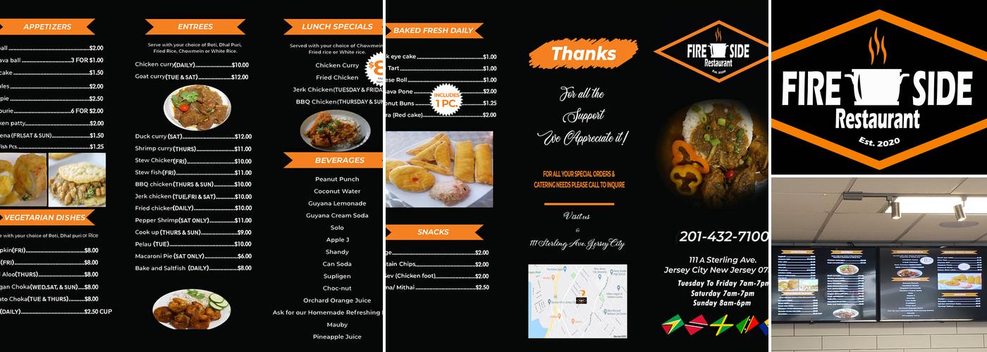 Fire Side Restaurant Menu