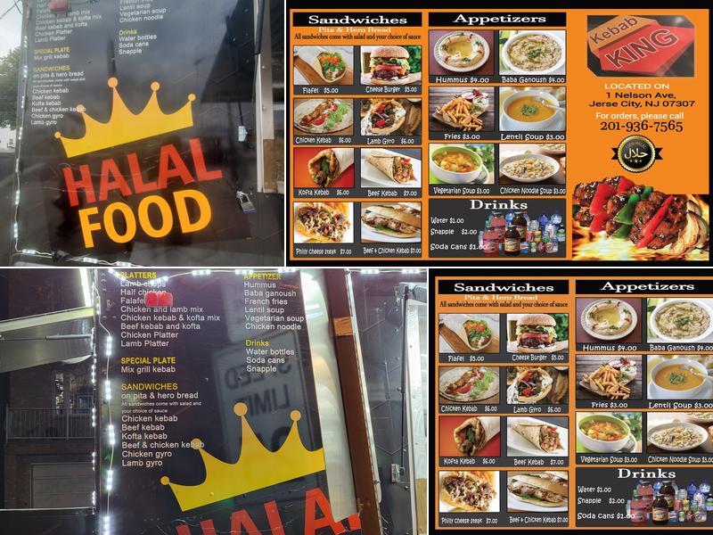 Kebab King truck Menu
