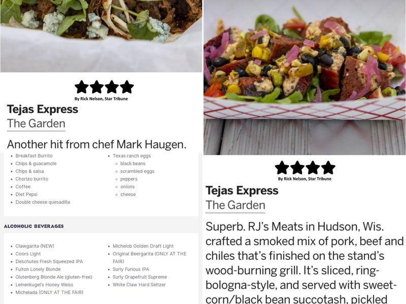 Tejas Express Menu