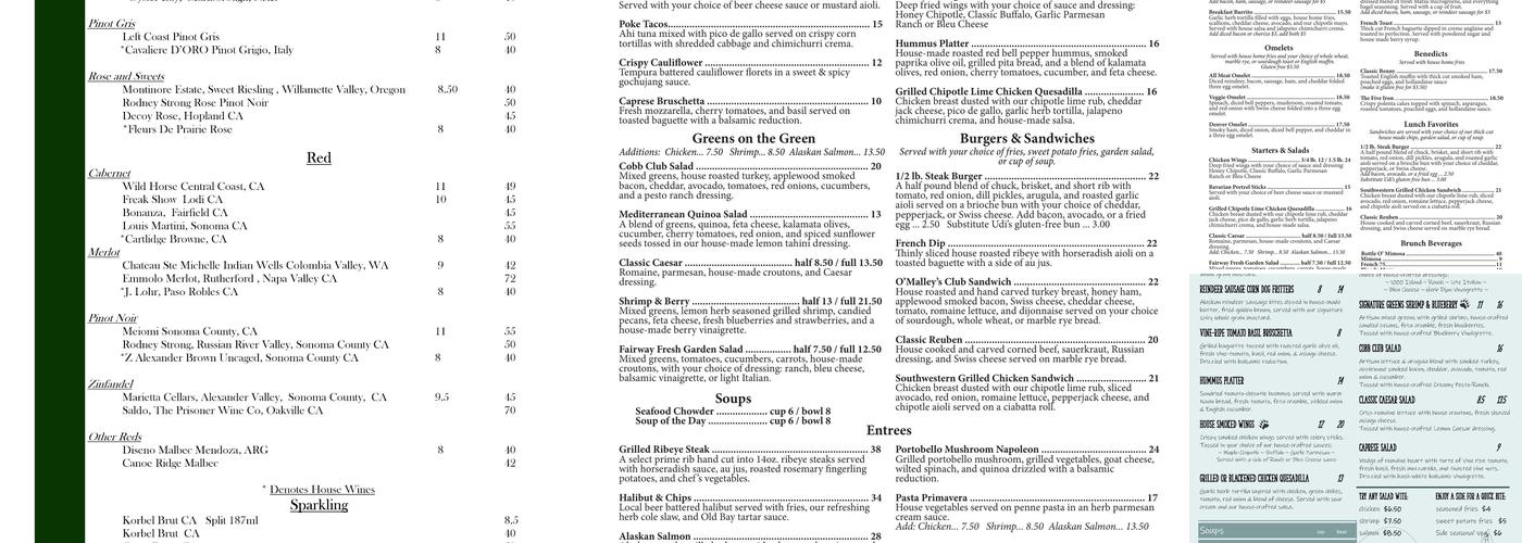 O'Malley's On the Green Menu