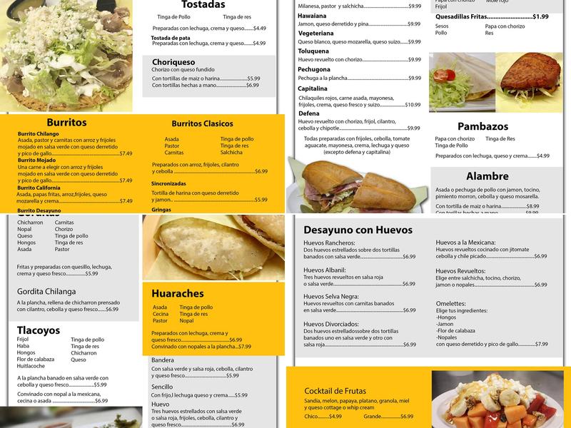 La Casa Del Chilango Menu