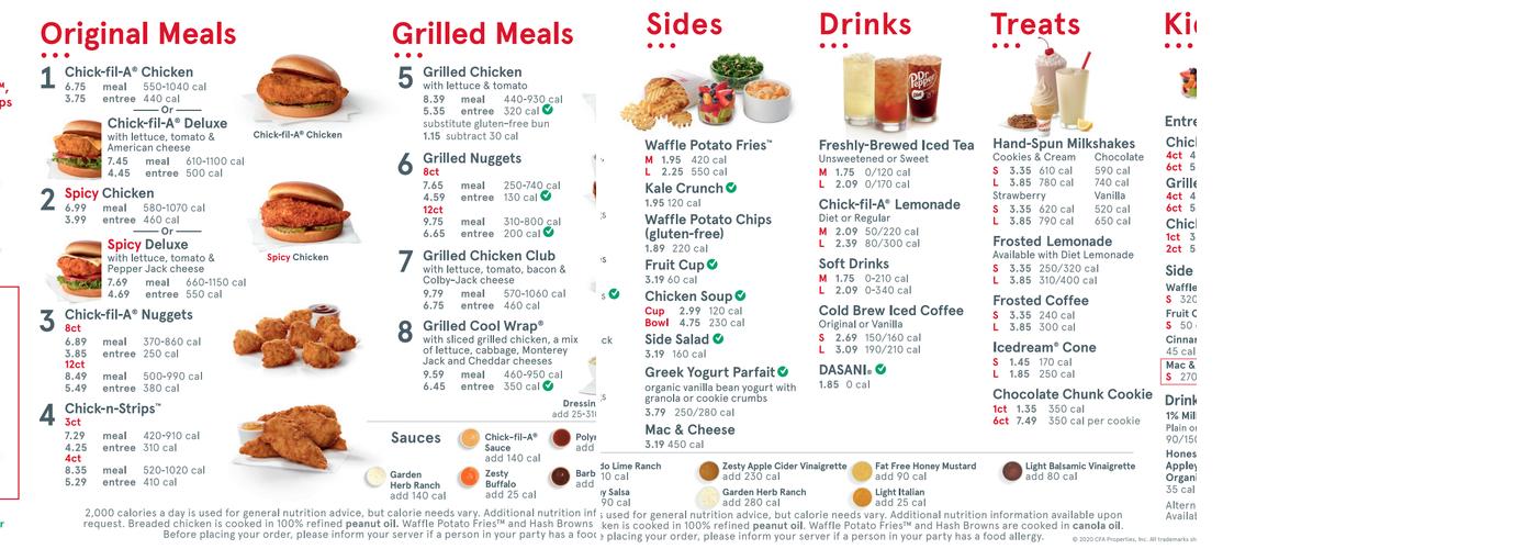 Chick-fil-A Menu