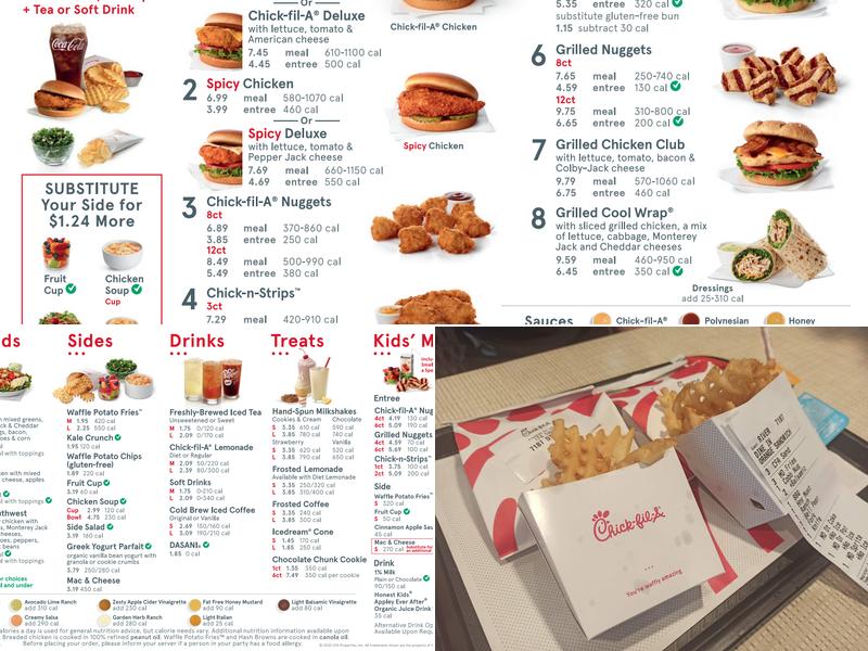 Chick-fil-A Menu