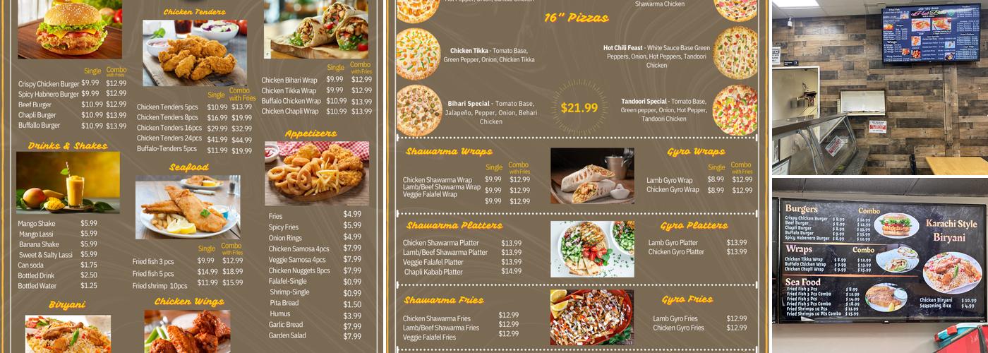 Spice 6 Menu