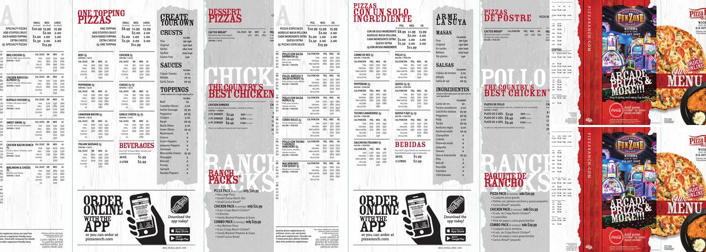 Pizza Ranch Menu